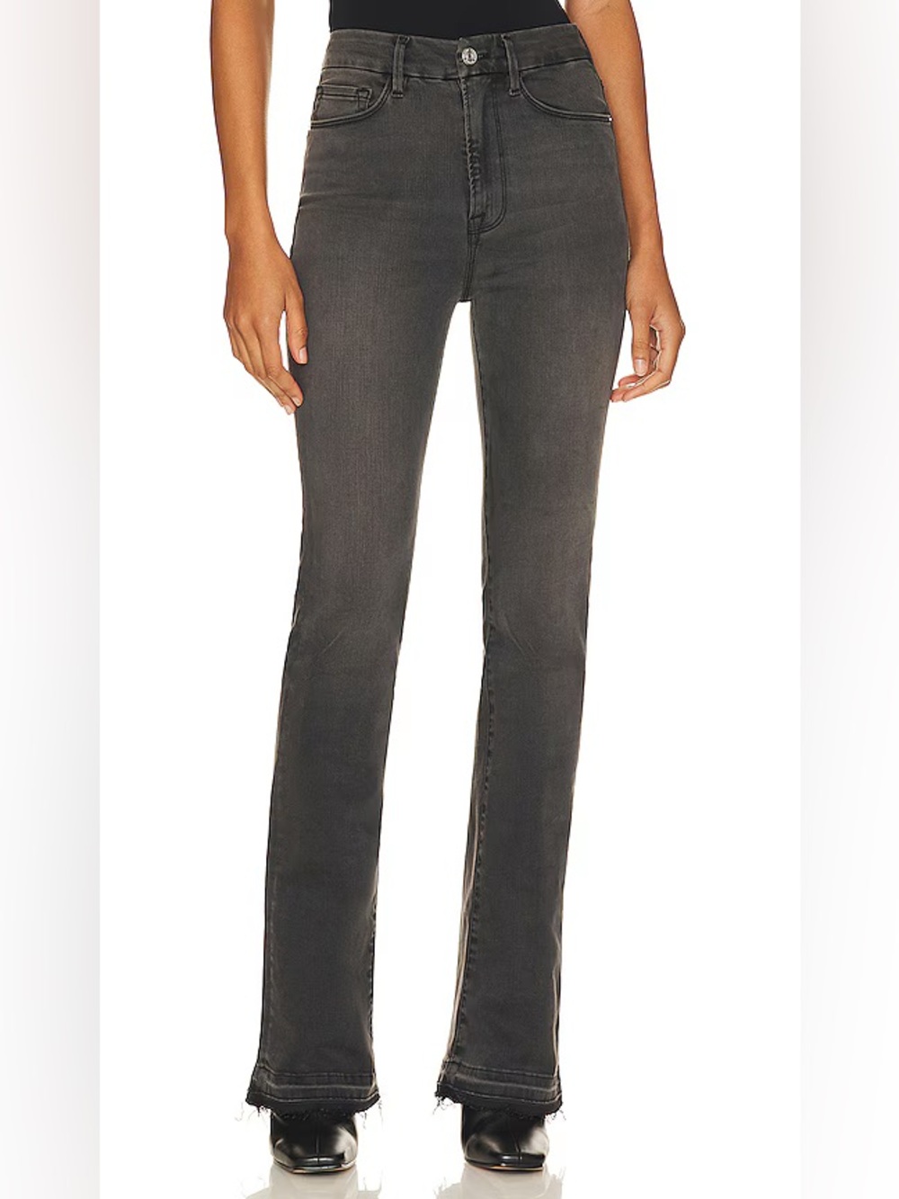 FRAME Le Super High Mini Boot Released Hem Tundra Dark Wash Womens Size 29